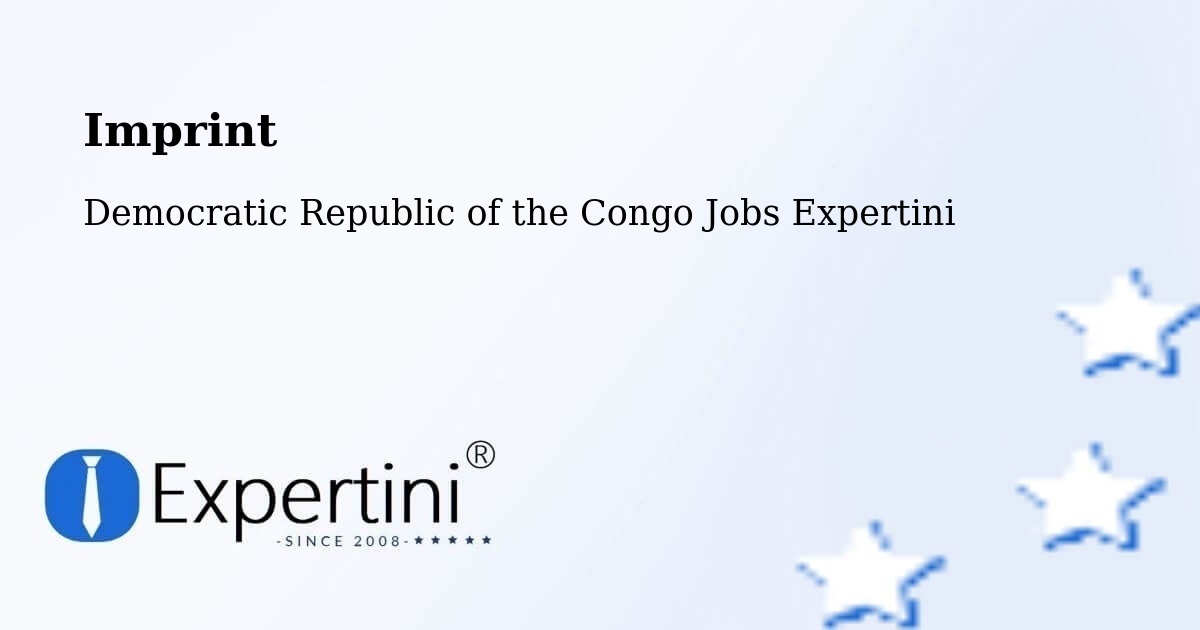 Imprint – Democratic Republic of the Congo - Democratic Republic of the Congo Jobs Expertini